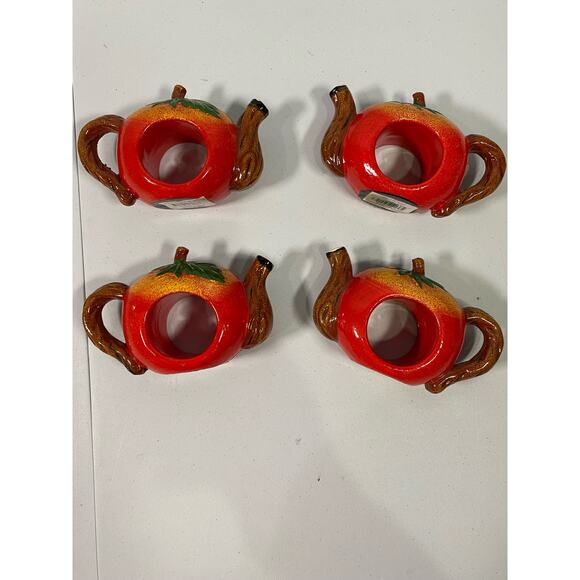 Set of 4 Wooden Fruit Napkin Holders - Picture 3 of 8